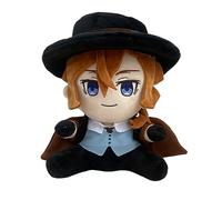 Bungo Stray Dogs Plushies Ranpo Edogawa/Nakahara Chuuya Anime Plush 20cm Soft Cute Stuffed Figure Plushie Pillow Collection Figurine Home Decoration Birthday Gifts