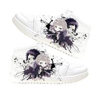 Bungo Stray Dogs Shoes Nakajima Atsushi Anime Casual Print High Top White Shoes for Unisex Adult Teen Fashion Lovers Trainers Sport Sneaker