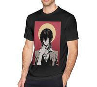 Bungou Stray Dogs T Shirt Short Sleeves O Neck Cotton T-Shirt Black XXL