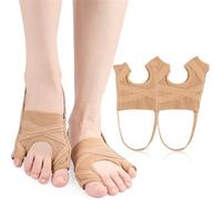 Bunion Corrector, Adjustable Big Toe and Tail Toe Separator Orthopedic Bunion Splint Brace, Hammer Toe Straightener Bunion Relief, Breathable Bunion Socks Sleeves for Women Men, Day Night Support (S)