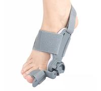 Bunion Corrector,Big Toe Straightener,Adjustable with Knob Correction Bunion Corrector Big Toe Straightener,Six Optional Strengths,Big Toe Separator Unisex Fits Left/Right Foot (One Size,Gray)