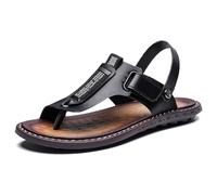 Bunion Corrector Sandals Men's, Orthopedic Large Toe Bone Corrector Flip Flops, Beach Walking Shoes with Orthopedic Toe Ring for Big Toe Bone Orthopedic(Black,7 UK)