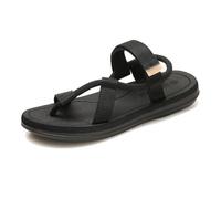 Bunion Corrector Sandals, Mens Stylish Breathable Adjustable Cross Strap Bunion Corrector Sandals, Durable Two Uses Toe Non-slip Open Toe Slipper, for Indoor, Outdoor, Big, Orthopedic(Black,5 UK)