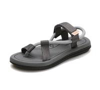 Bunion Corrector Sandals, Mens Stylish Breathable Adjustable Cross Strap Bunion Corrector Sandals, Durable Two Uses Toe Non-slip Open Toe Slipper, for Indoor, Outdoor, Big, Orthopedic(Grey,8.5 UK)