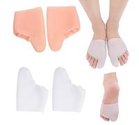 Bunion Corrector Sleeve with Big Toe Cap, 2 Pair Silicone Forefoot Bunion Pads Big Toe Protector for Hallux Valgus Correction, Gel Metatarsal Pads for Relieving Bunions Pain, Blisters, Calluses