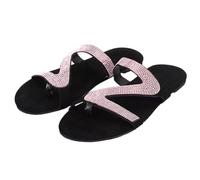Bunion Sandals for Women with Rhinestones Bohemian Flat Flip Flops Toe Ring Sandals Casual Summer Beach Outdoor Slip-On Slippers Sandals Footwear