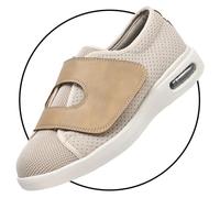Bunion Shoes for Women Extra Wide Fit Trainers Walking Shoes Comfortable Running Sneakers for Flat Feet Plantar Fasciitis (Color : Beige, Size : 8 UK)