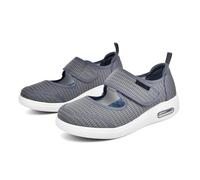 Bunion Shoes for Women Summer Disability Swollen Feet Womens for with Arthritis in the Memory Foam Extra Wide Sandals Ladies Sport and Outdoor Diabetic Fit Trainers Slip On(Grey,5 UK)