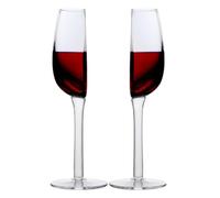 BUNIQ 2 Half A Glass of Wine, Half Crystal Glass Cups, Novelty Wine Glasses Cut in Half, Transparent Creative Wine Glass, Long Stemmed Half Red Wine Cup Glass for R KTV Bar Night Club