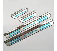 BUniq 4 Pcs Car Door Sill Protector for Suzuki Vitara 2015-2020, Car Kick Plates Stainless Steel Door Edge Guards Door Threshold Plate Protector Sticker Modification Accessories