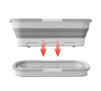 BUNIQ Bucket With Handle And Wheels, Large Capacity Folding Bucket, Portable Rectangular Mop Bucket, Foldable Water Bucket, 3.17 Gallon Wash Bucket For Cleaning Mop