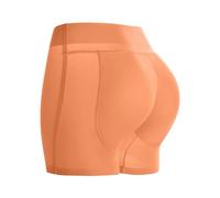 BUNIQ Butt Lifter Shorts Hip Enhancer, Women Padded Shapewear Enhancer Control Knickers, Latex False Buttocks Square Angle Underwear Orange