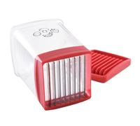 BUNIQ Strawberry Cup Slicer, Fruit Slicer Cup, Speed Slicer with Plate, Stainless Steel Fruit Slicer Cutter Cup for Strawberry Banana Egg, Portable Fruit Vegetable Dicer Slicer Kitchen Gadgets