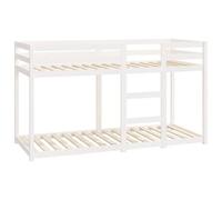 Vidaxl Bunk Bed White 75X190 Cm Solid Wood Pine