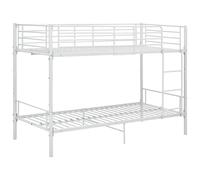 vidaXL Bunk Bed White Metal 90x200cm Bedroom Loft Bed Twin Sleeper for Kids