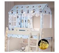 Bunk Bed Canopy Tent with Lights - Elegant Bed Netting for Girls, Stainless Steel Curtains, Perfect for Creating a Princess-Inspired Bedroom