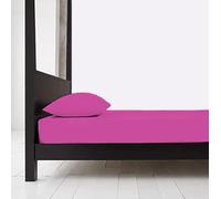 Bunk Bed Fitted Sheet 100% Egyptian Cotton 200 Thread Count 2ft 6'' (76cmX190cm) Hotel Quality Bedding Set (Fuchsia, Small Single Bed)
