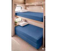Bunk Bed Fitted Sheet Small Single Bed - 25cm Deep - Soft, EasyCare Mattress Cover - Ideal for Bunk Beds, Caravans & Kids’ Bedrooms (Mid Blue)