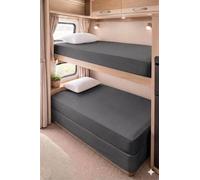 Bunk Bed Fitted Sheet Small Single Bed - 25cm Deep - Soft, EasyCare Mattress Cover - Ideal for Bunk Beds, Caravans & Kids’ Bedrooms (Grey)