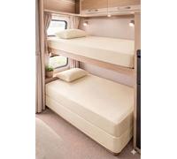 Bunk Bed Fitted Sheet Small Single Bed - 25cm Deep - Soft, EasyCare Mattress Cover - Ideal for Bunk Beds, Caravans & Kids’ Bedrooms (Cream)