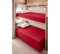 Bunk Bed Fitted Sheet Small Single Bed - 25cm Deep - Soft, EasyCare Mattress Cover - Ideal for Bunk Beds, Caravans & Kids’ Bedrooms (Red)