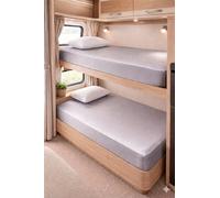 Bunk Bed Fitted Sheet Small Single Bed - 25cm Deep - Soft, EasyCare Mattress Cover - Ideal for Bunk Beds, Caravans & Kids’ Bedrooms (Silver)