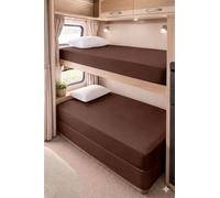 Bunk Bed Fitted Sheet Small Single Bed - 25cm Deep - Soft, EasyCare Mattress Cover - Ideal for Bunk Beds, Caravans & Kids’ Bedrooms (Chocolate)