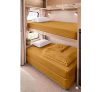 Bunk Bed Fitted Sheet Small Single Bed - 25cm Deep - Soft, EasyCare Mattress Cover - Ideal for Bunk Beds, Caravans & Kids’ Bedrooms (Mustard)