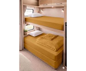 Bunk Bed Fitted Sheet Small Single Bed - 25cm Deep - Soft, EasyCare Mattress Cover - Ideal for Bunk Beds, Caravans & Kids’ Bedrooms (Mustard)
