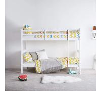Bunk Bed Kids White 3ft with Mattress Single Pine Wooden Children Bedroom Furniture KOSY KOALA White Single
