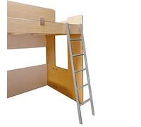 Bunk Bed Ladder Replacement, Dorm Room Home Bedroom Loft Top Bunks Ladder Only with Adjustable Hooks for Camper Rv Trailers Motorhome, Floor 4 5 6 Step Climb Ladder (Color : Silver, Size : 1