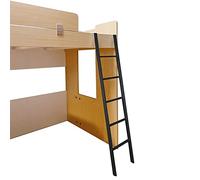 Bunk Bed Ladder Replacement, Dorm Room Home Bedroom Loft Top Bunks Ladder Only with Adjustable Hooks for Camper Rv Trailers Motorhome, Floor 4 5 6 Step Climb Ladder (Color : Black, Size : 1.