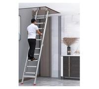 Bunk Bed Ladder With Handrail & 18cm Wide Tread, Non-Slip Safety Escape Ladder for Window Well/Basement/Attic, Compact Bedside Climbing Ladder(9 STEP H-275cm)