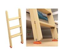 Bunk Bed Ladder, Wooden Attic Ladder with Non-Slip Rubber Foot Pads, 3/4/5 Step Universal Design for Bedside Climbing