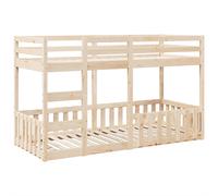 Bunk Bed Loft Bed Kids Bed Frame Mattress Foundation Solid Wood Pine vidaXL [EEK: N/A]