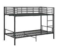 vidaXL Bunk Bed Black Metal 90x200cm Bedroom Loft Bed Twin Sleeper for Kids