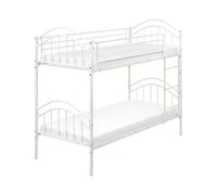 Bunk Bed Metal CHARTRES 90 x 200 cm (EU Single) White