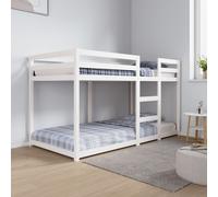 vidaXL Bunk Bed Bed Frame Bed Base Loft Bed White 90x190 cm Solid Wood Pine