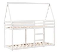 Bunk Bed with Roof Kids Twin Sleeper Bed Frame Loft Bed Solid Wood Pine vidaXL
