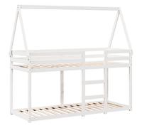 Bunk Bed with Roof Kids Twin Sleeper Bed Frame Loft Bed Solid Wood Pine vidaXL