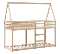 Bunk Bed with Roof Kids Twin Sleeper Bed Frame Loft Bed Solid Wood Pine vidaXL