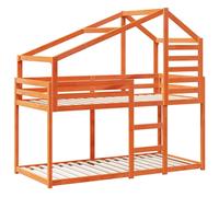Bunk Bed with Roof Kids Twin Sleeper Bed Frame Loft Bed Solid Wood Pine vidaXL