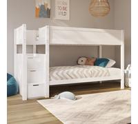 Bunk Bed with Stairs and Storage in White - Jaycee
