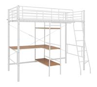 Bunk Bed with Table Frame Metal 3FT Single Loft Beds Multi Colours vidaXL