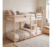 (Brown, 80 x 200 cm (W x L)) vidaXL Bunk Bed Bedroom Kids Bed Frame Children Twin Sleeper Solid Wood Pine