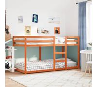 Bunk Bed without Mattress Wax Brown 90x200 cm Solid Wood Pine