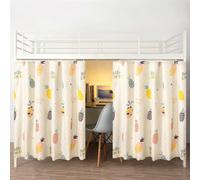 Bunk Blackout Bed Curtains Student Dormitory Bottom Bed Drapes Single Bed Tent Curtain Single Sleeper Cloth Shading Canopy Spread Curtain Privacy Protection Bed Canopy Anti-dust Mosquito Protection