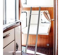 Bunk Ladders for RV Campers, Interior Space Saving Bed Ladders with Hooks & Rubber Foot Pads, Removable Ladder Ideal for Travel Trailers (Color : Silver, Size : 160cm (63") H)