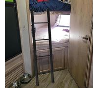 Bunk Ladders for RV Campers, Interior Space Saving Bed Ladders with Hooks & Rubber Foot Pads, Removable Ladder Ideal for Travel Trailers (Color : Black, Size : 150cm (59") H)