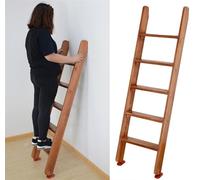 Bunkbed LadderAngled Wood Loft/Dorm Bed Ladder 8 Step Ladder with Hardware & Rubber Mat for Adults Children ElderlyDark Brown 185cm (72 4/5IN)